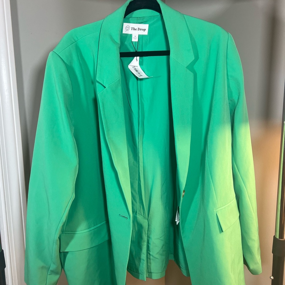 The Drop by Amazon Oversize Blazer Plus 3X Green Business Casual